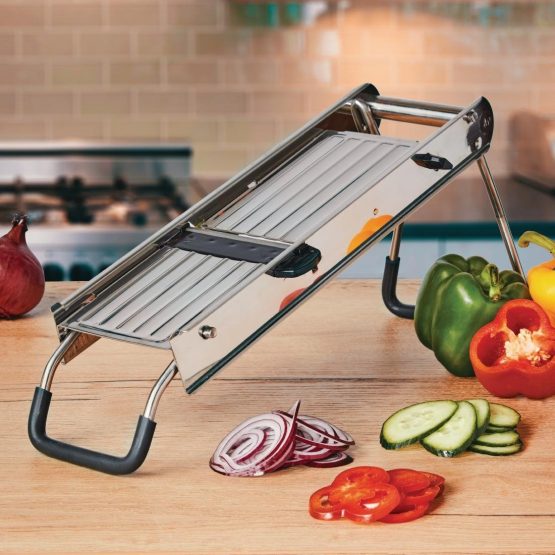 Vogue Mandoline 135X400mm Stainless Steel Slicer Cutter Peeler Chopper Kitchen - Image 3