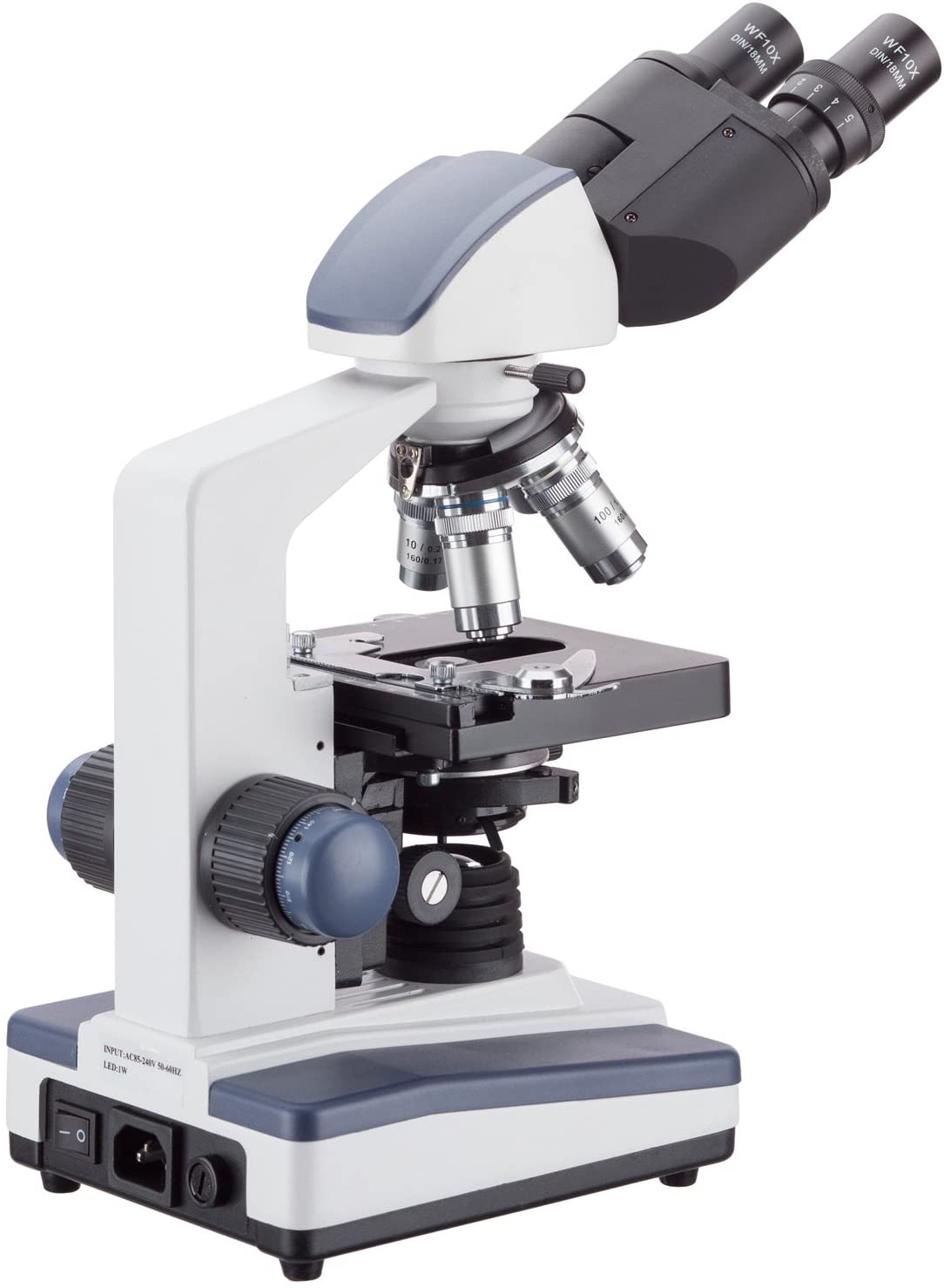 AmScope B120C-E1 40X-2500X LED Digital Binocular Compound Microscope w 3D Stage +1.3MP USB Camera, Black - Image 4