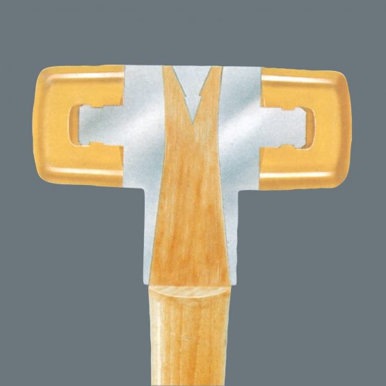 Wera 05000025001 Soft-Faced Hammer 100" with Cellidor Head Sections 5x320.0mm, Silver - Image 2