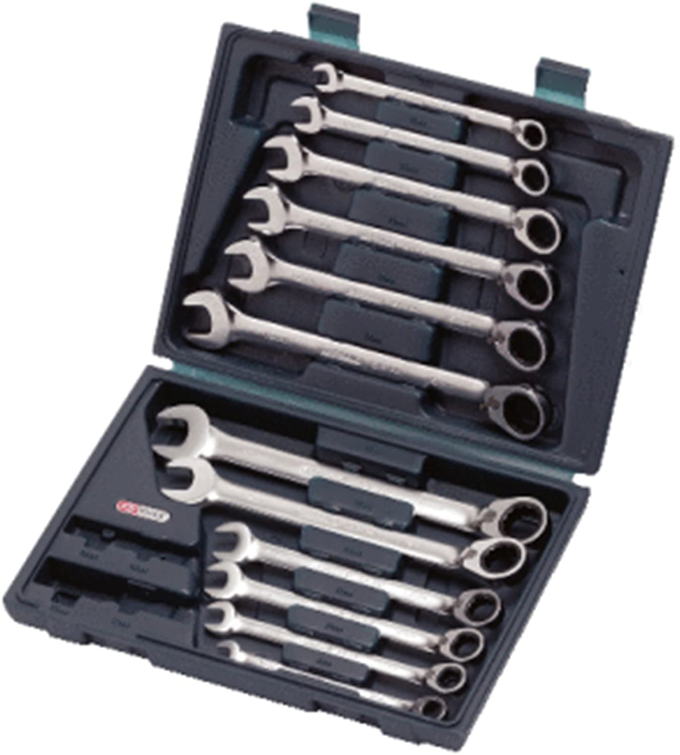 KS Tools 503.4665 8-19mm Gear+ Reversible Comb Spanner Set (6 Pieces), Chrome