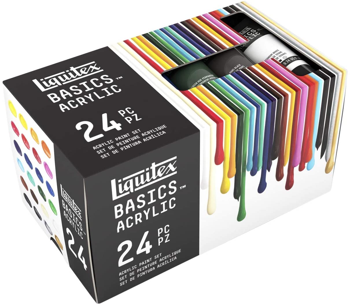 Liquitex BASICS 24 Tube Acrylic Paint Set, 22ml, Blue, 22 ml (Pack of 24)
