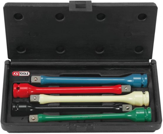 KS Tools 515.1060 Torsion bar extension set, 5 pcs, 1/2" - Image 2