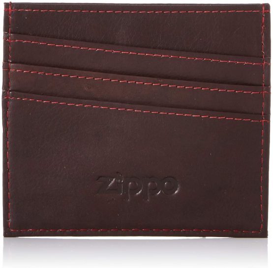 Zippo leather credit card holder, 10 cm, Brown