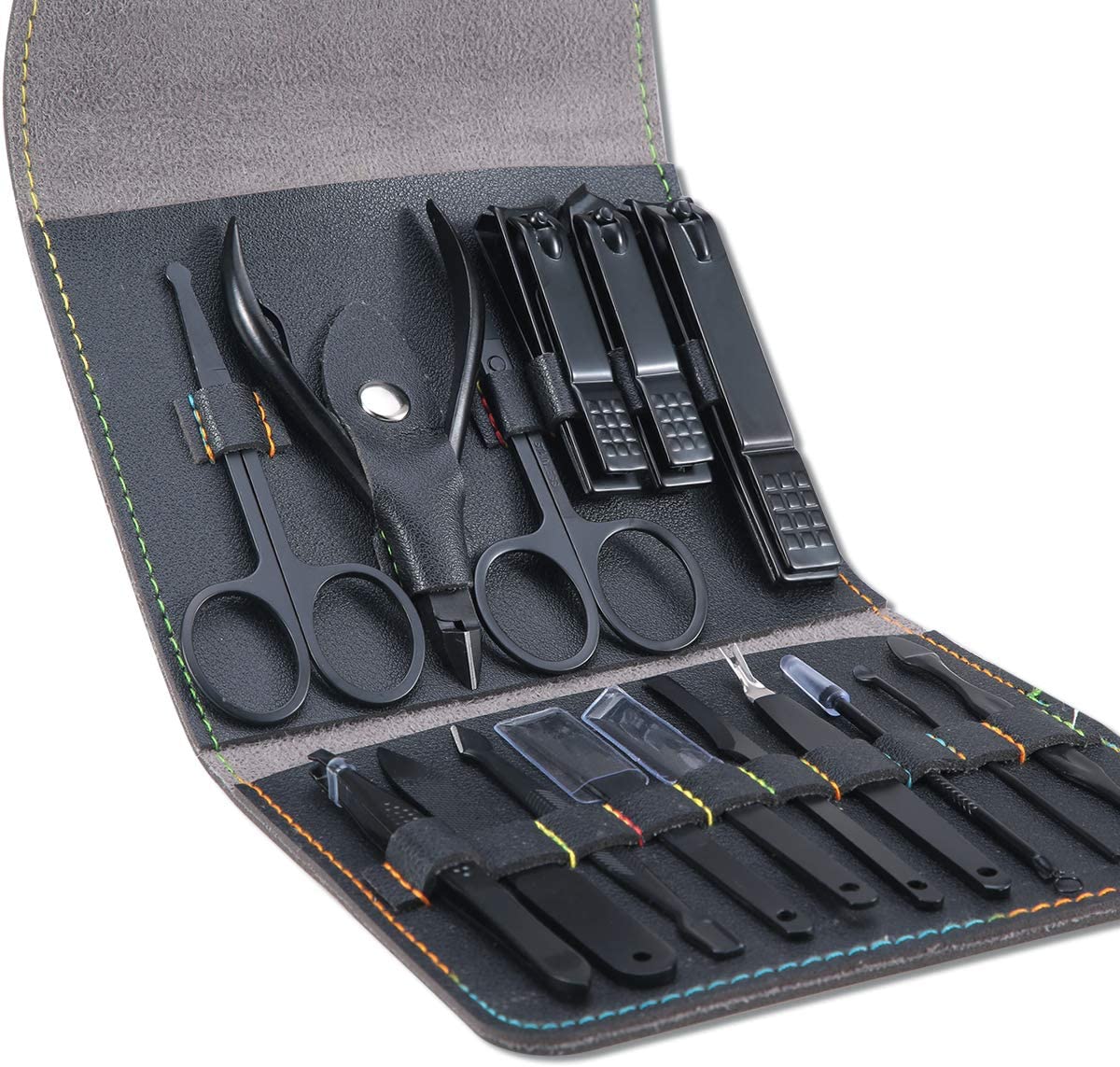 Leipple Manicure Set Professional Pedicure Kit Nail Care Tools, 16 in 1 Stainless Steel Nail Clippers Tools