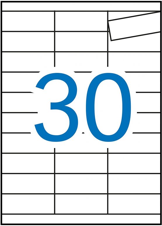 APLI 010387 300 Labels 67 x 25.4 mm, Micro-Perforated for Shelf, White - Image 2