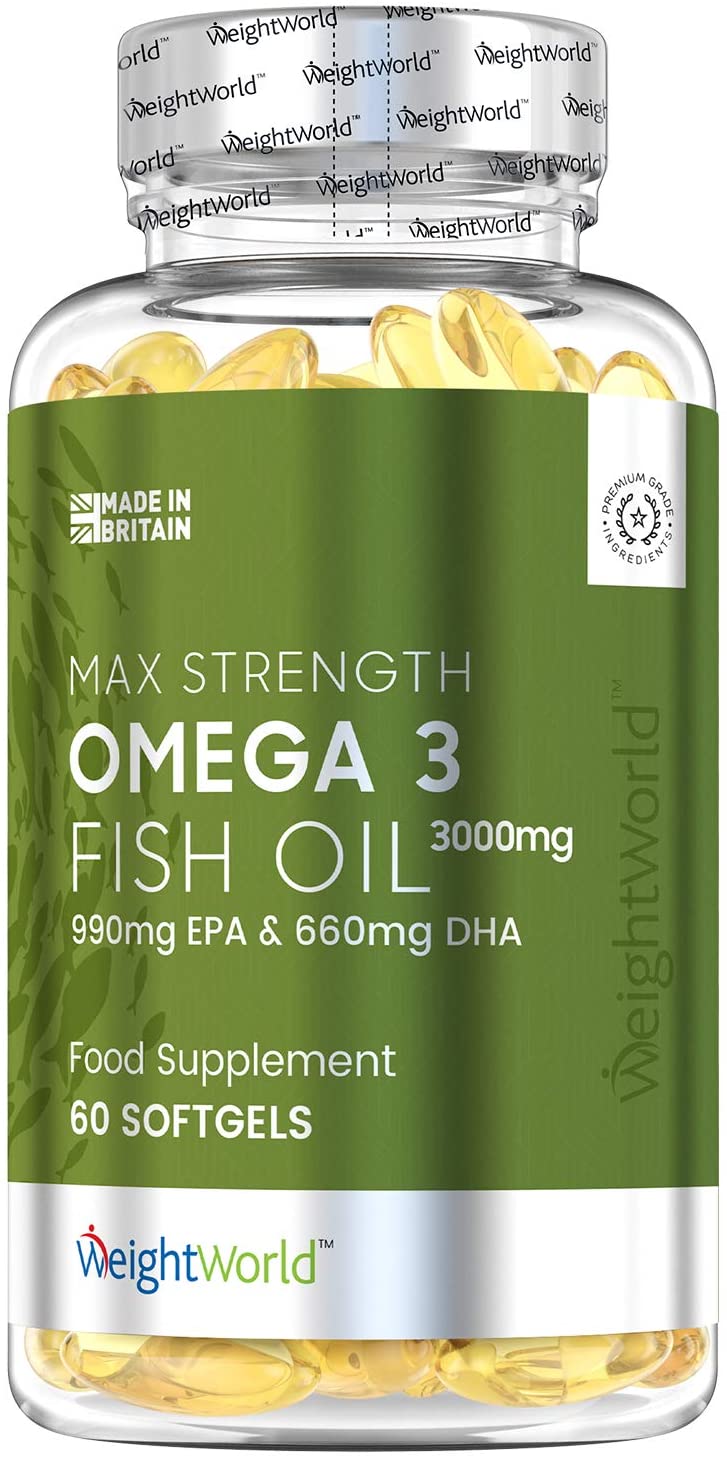 Omega 3 Fish Oil 2000mg High Strength 660mg EPA & 440mg DHA Per