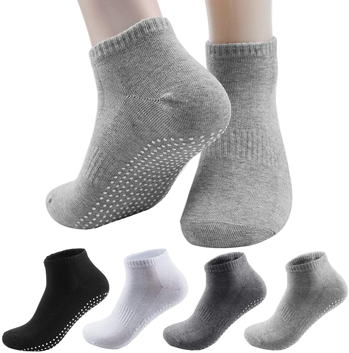 NATUCE Men's Non Slip Yoga Socks Non Skid Pilates, Barre - Image 2