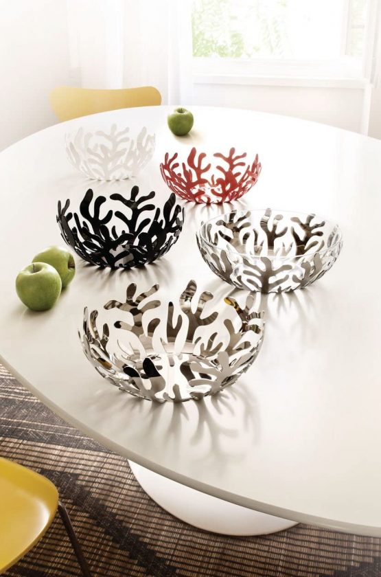 Alessi ESI01 / 29 Mediterraneo Fruit Holder in Stainless Steel Colored with Silver Epoxy Resin, Silver, 29 cm - Image 3