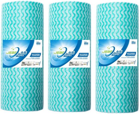 JEBBLAS Dish Cloths Disposable Cloth roll Jay Clothes All Purpose Cloths j Cloths for Kitchen All Purpose Cleaning Cloth 3 Roll Green - Image 4