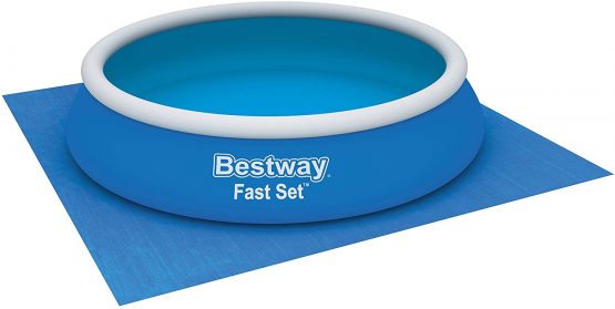 Bestway 58003-19 Ground Cloth Swimming Pool Floor Protector, 488 x 488 x 1 cm, blue