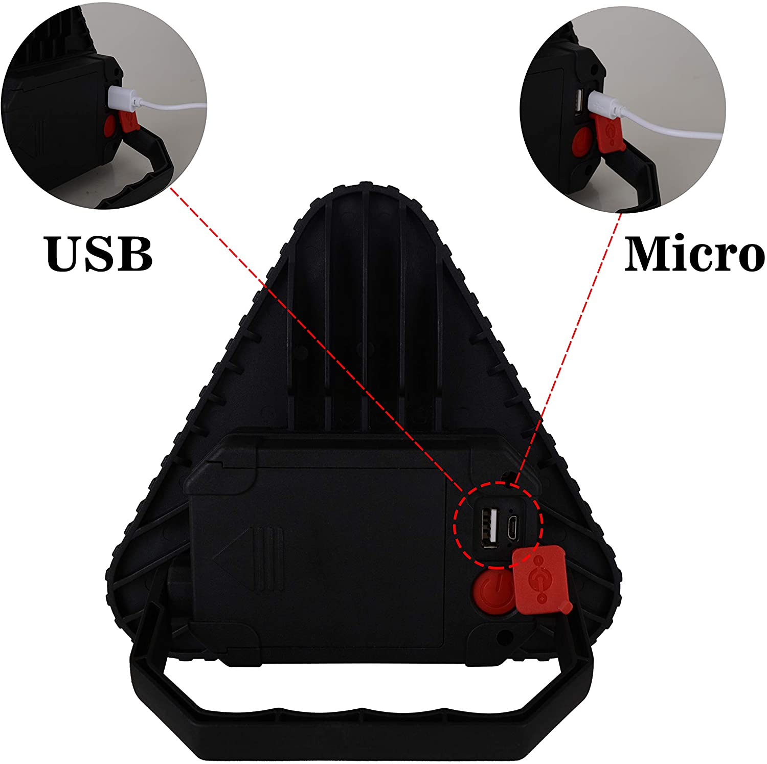 Wolfteeth Warning Triangle LED Work Light Car Road Emergency Lamp USB Rechargeable 4 Modes - Image 4