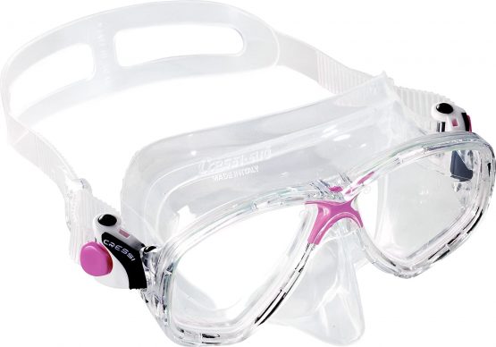 Cressi Marea Ultra Dry Combo Snorkelling Freediving Set - Made in Italy, Clear/Pink - Image 2