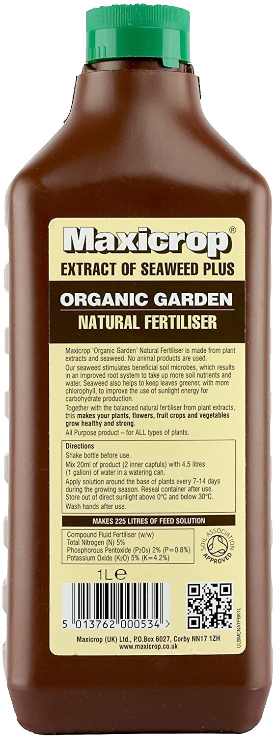 Maxicrop XNATF61L All Purpose Organic Garden Natural Fertiliser, 1L, All Purpose Organic Fertiliser, with Seaweed Extract - Image 4