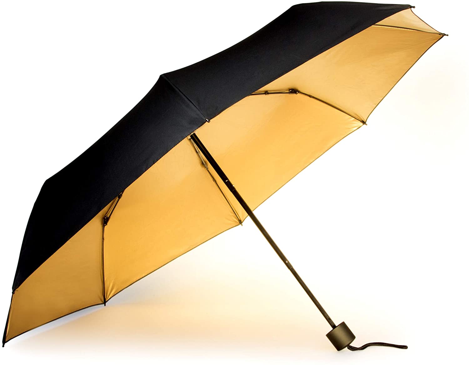 Suck UK - Black And Gold Windproof Umbrella, Black & Gold, Dia.100 x H56cm