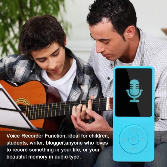 COVVY Slim Music Player 8 GB Portable Lossless Sound 70 Hours Screen MP3 Player Support up to 64 GB (Blue) - Image 4