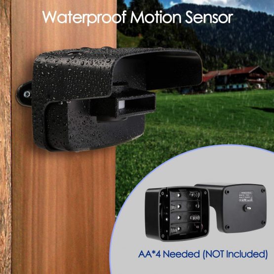 PHYSEN Driveway Sensor Alarm, Driveway, Garden and Shed Sensor, Wireless Alarm Chime Kit with Loud Audio(0-110db), 3 Levels Adjustable Sensitivity to Avoid False Alarm, 58 Chimes, LED Flash - Image 3