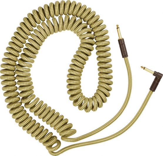 Fender Deluxe Series Coil Cable - Tweed - 30ft (9m) - Natural Tweed
