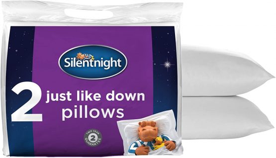 Silentnight Just Like Down Pillow Pack of 2 - Hotel Bed Sleep Pillows Cuddle Support Pillow Pair - Machine Washable Soft Comfy Pillows - Image 2
