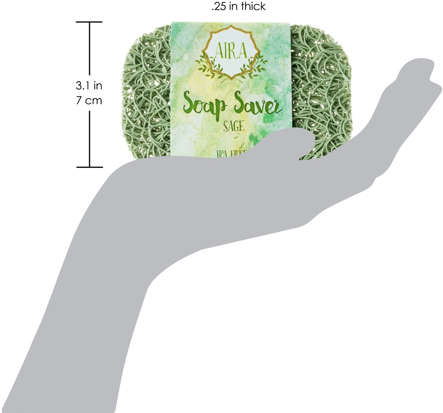 Aira Soap Saver, Soap Dish & Soap Holder Accessory, REACH Compliant & Plant Based BPA Free Shower & Bath Soap Holder - Image 3