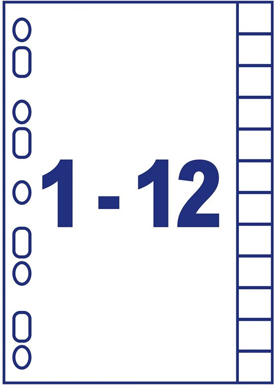 Avery 01640061 A4 IndexMaker Punched Card Dividers with Printable Clear Tabs, 12 Part Dividers - White - Image 3