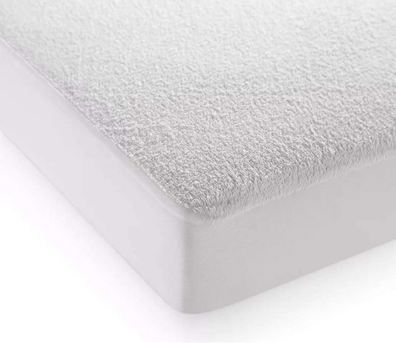 Highliving Waterproof Terry Towel Mattress Protector (4FT)