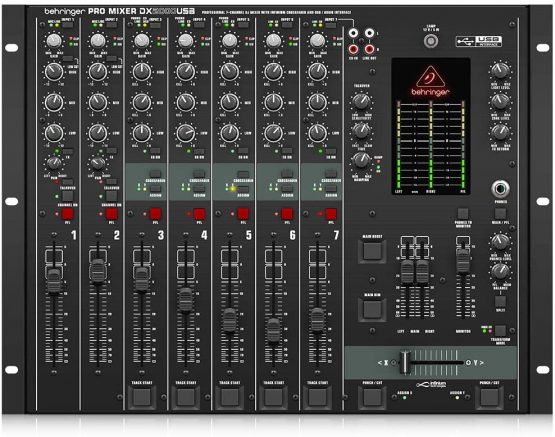 Behringer DX2000USB Professional 7 Channel DJ Mixer with INFINIUM 'Contact-Free' VCA Crossfader and USB/Audio Interface