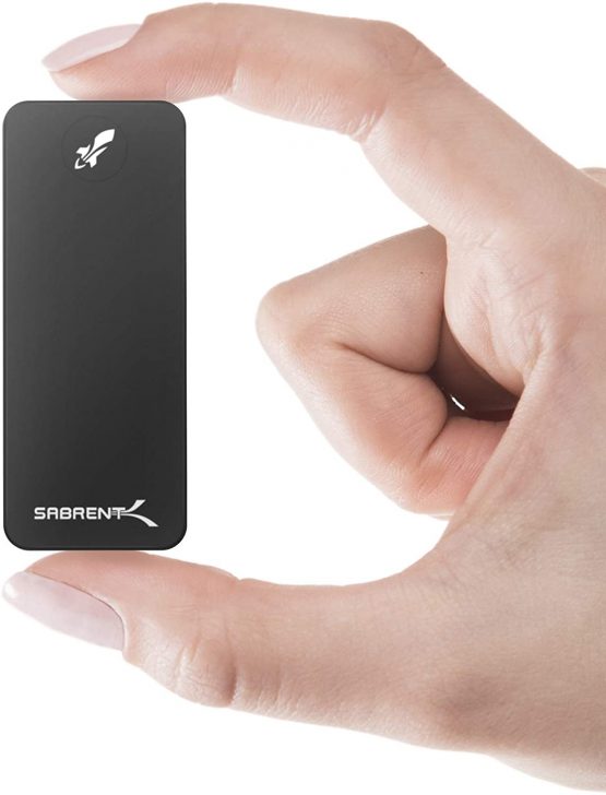 Sabrent 2TB Rocket Nano External Aluminum SSD (black) (SB-2TB-NANO-BLK)