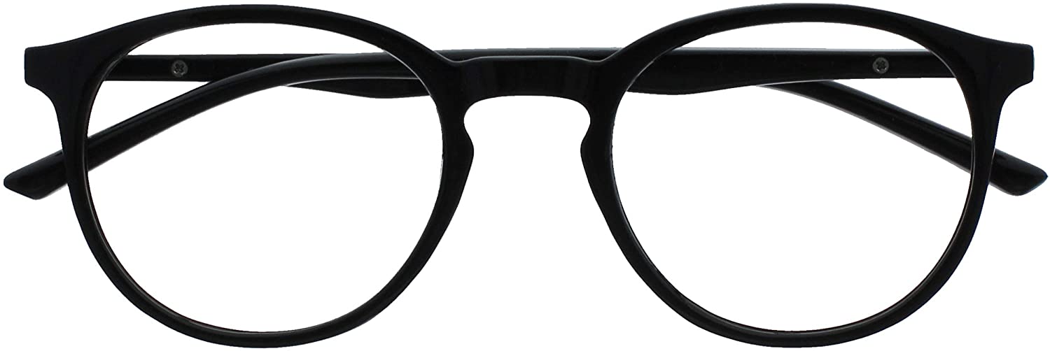 OPULIZE MET Blue Light Blocking Reading Glasses for Women Men Slim Round Frame with Scratch Resistant and Spring Hinges
