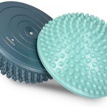 Navaris 2x Hedgehog Balance Pods - Set of 2 Spiky Fitness Domes for Sports, Foot Massage, Stability Training, Balancing Therapy in Multiple Colors