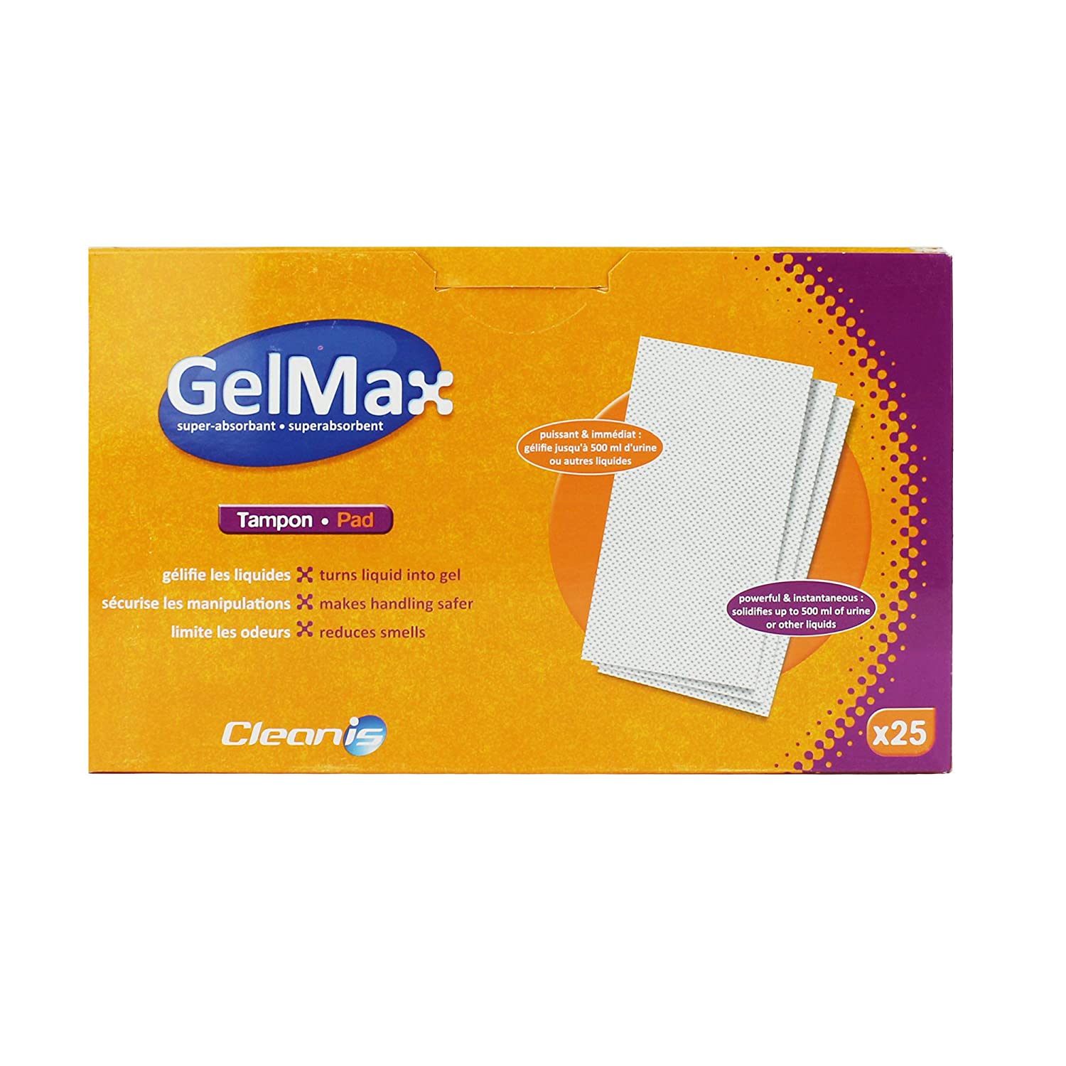 GelMax 9582104 Super Absorbent Pad (Pack of 25), 25 unité (Lot de 1)