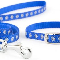 Ancol Small Bite Heart Collar Lead Set Blue adjusts 20-30cm