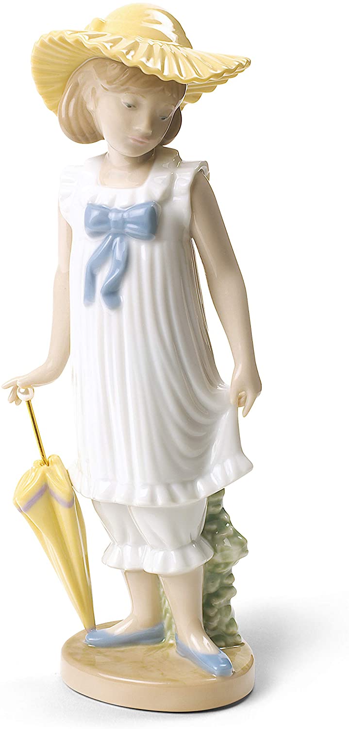 Nao 02001702 April Showers (Special Edition) by Lladro, White Or Cream