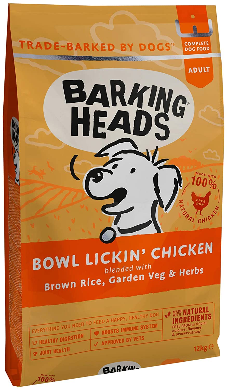 Barking Heads Complete Dry Dog Food 12kg, Adult All Hounder Bowl Lickin' Goodness Chicken