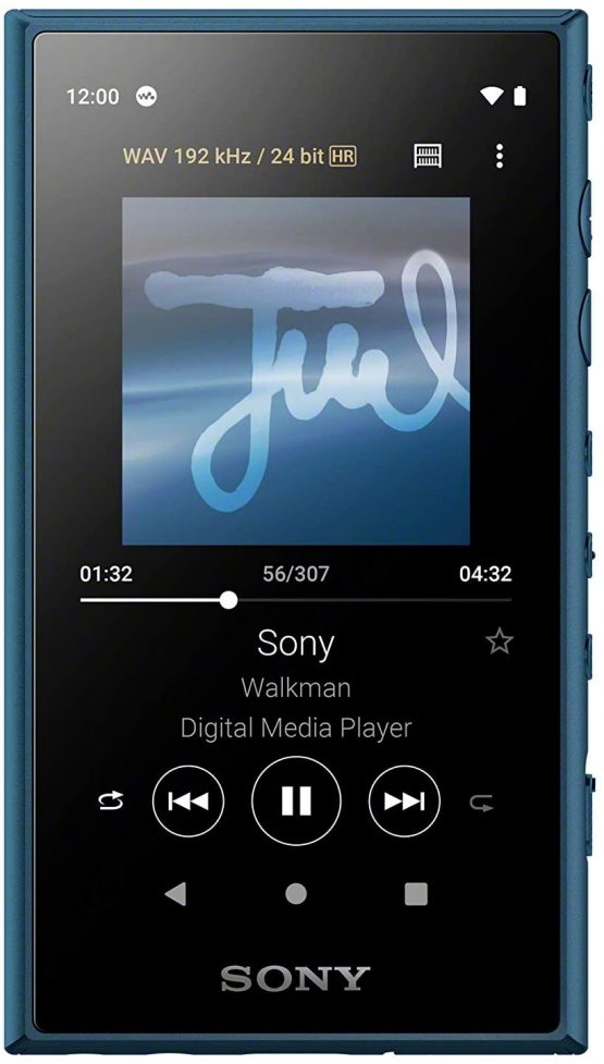 Sony Nw-A105 16GB Walkman Hi-Res Portable Digital Music Player with Android 9.0, 3.6" Touch Screen, S-Master Hx, DSEE-Hx, Wi-Fi & Bluetooth and USB Type-C - Blue