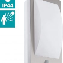 EGLO 97238 VERRES Exterior Sensor Wall Light in Stainless Steel