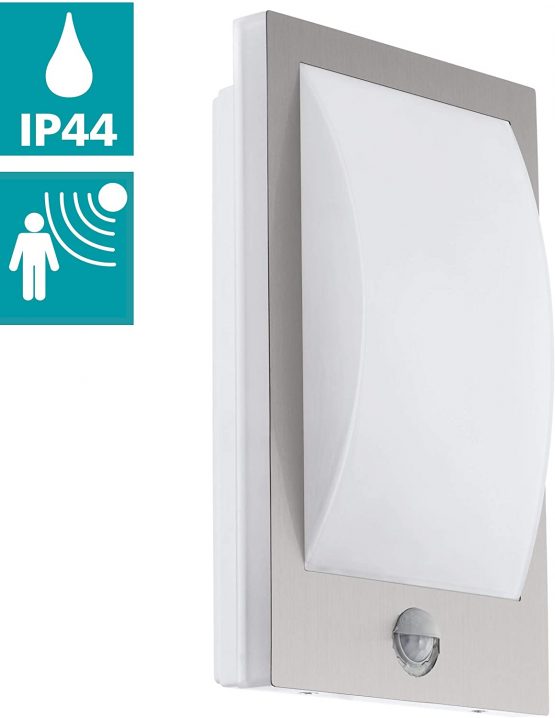 EGLO 97238 VERRES Exterior Sensor Wall Light in Stainless Steel
