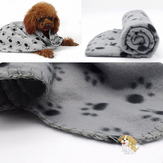 JZK 3 Pieces 100cm x 70cm / 40" x 28" beige grey black Large Washable Soft Warm Fleece Blanket for Dog Cat Pet Mat Bed - Image 2