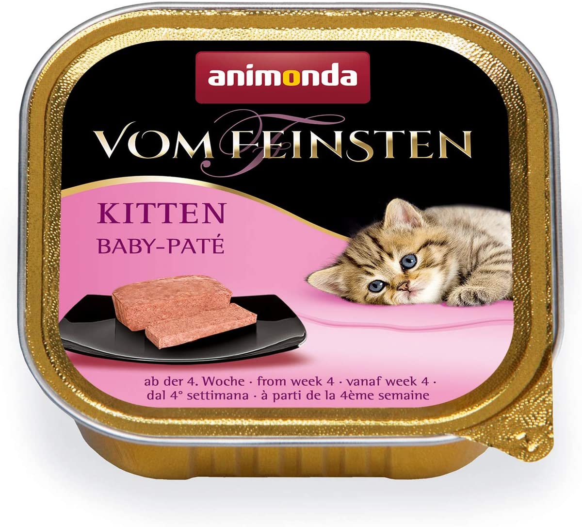 animonda Vom Feinsten Kitten, wet food for growing cats under 1 year, baby pâté, 32 x 100g, brown, 100 g (Pack of 32)
