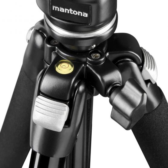 Mantona Scout Max tripod, 157 cm (incl. ball head with quick-release plate, in-built bubble level, max. load-bearing capacity of 6 kg) - Image 3