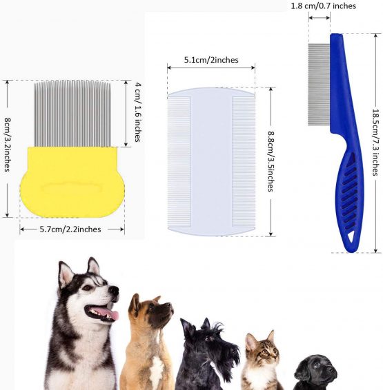 6 Pieces Flea Comb for Cats Dogs Lice Combs Fine Tooth Comb Grooming Set Remove Float Hair Tear Marks Tick Removal Tool - Image 4