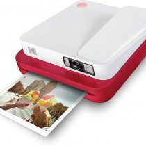 KODAK Smile Classic Digital Instant Camera with Bluetooth (Red) 16MP Pictures, 35 Prints per Charge – Includes Starter Pack 3.5 x 4.25" ZINK Photo Paper, Sticker Frames Edition
