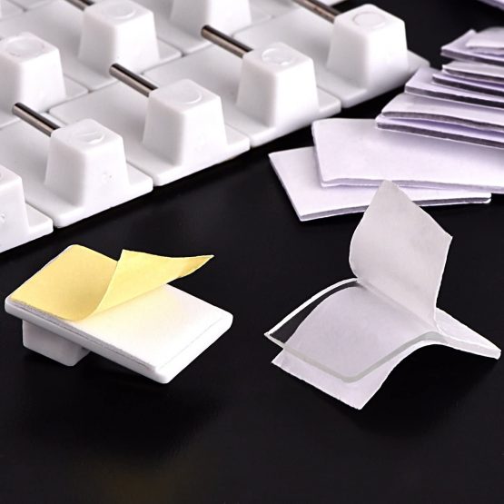 24 Packs Self Adhesive Hooks Plastic Sticky End Hook Window Hooks for