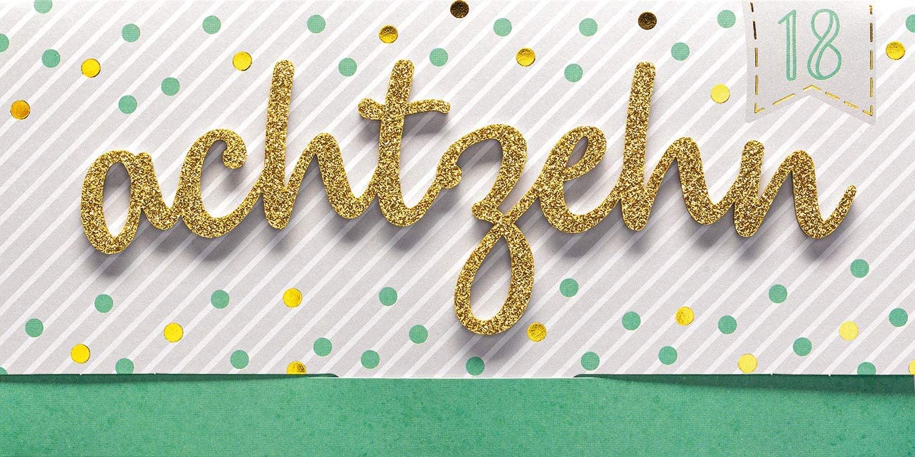 18th Birthday Card – Lettering Surprise – 18-11cm x 22cm – BigaMart