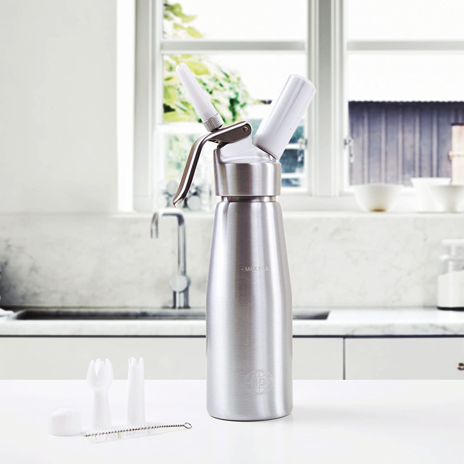 ICO Aluminum Whipped Cream Dispensers, Premium Cream Whipper for Homemade Whipping Cream - Image 4