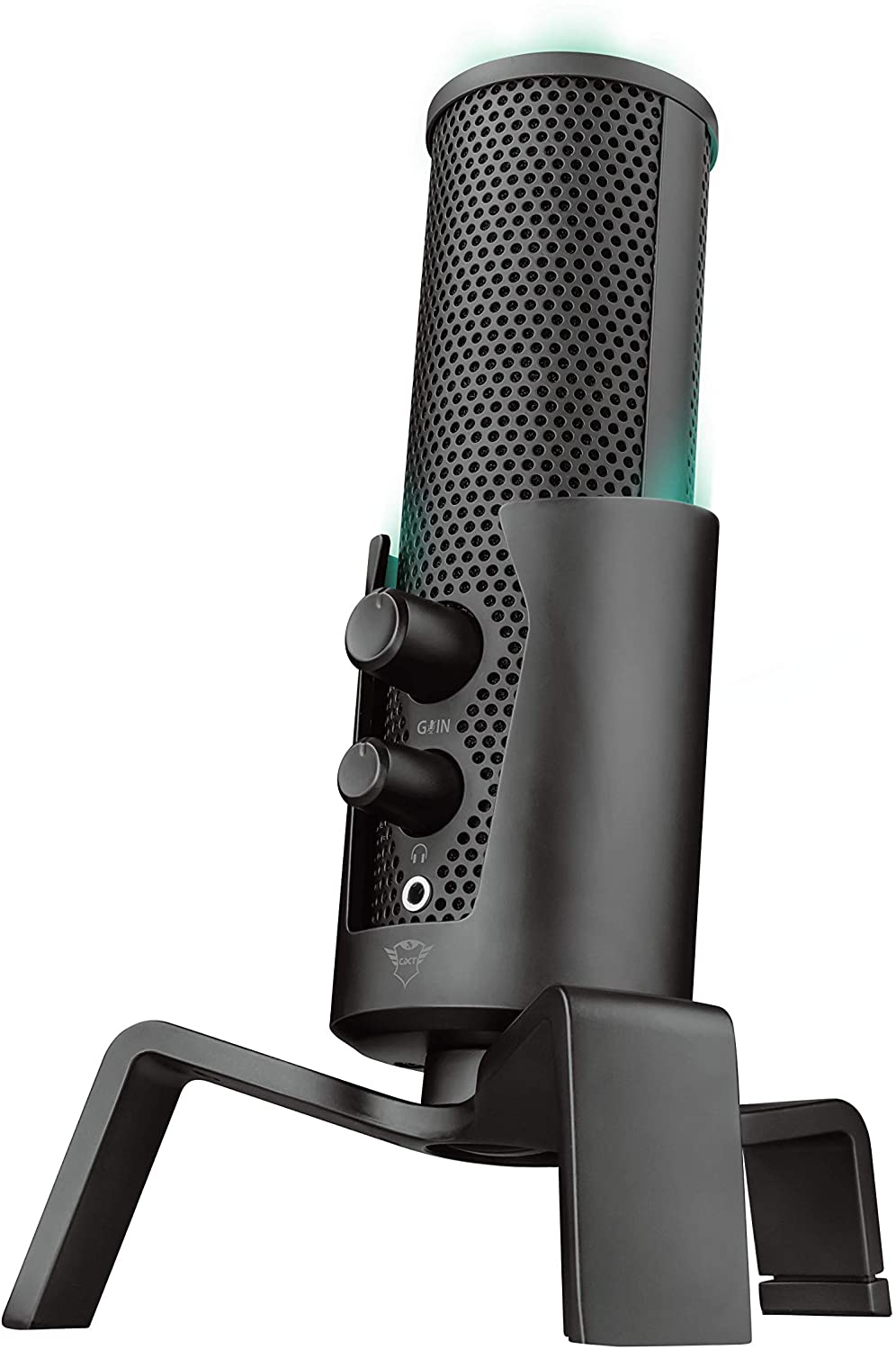Trust Gaming GXT 258 Fyru Streaming Microphone, 4 Recording Patterns, Gaming Mic with LED Lighting