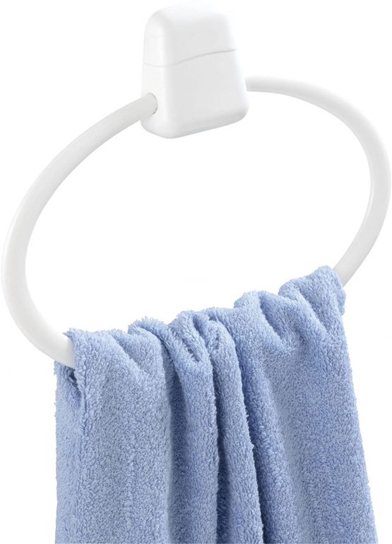 Wenko 17945100 Pure Plastic Towel Ring, 27.5 x 2.5 x 22 cm, White