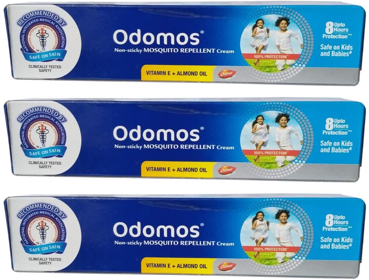 Odomos Mosquito Repellent Cream 100G X 3 = 300G, 100 g (Pack of 3)