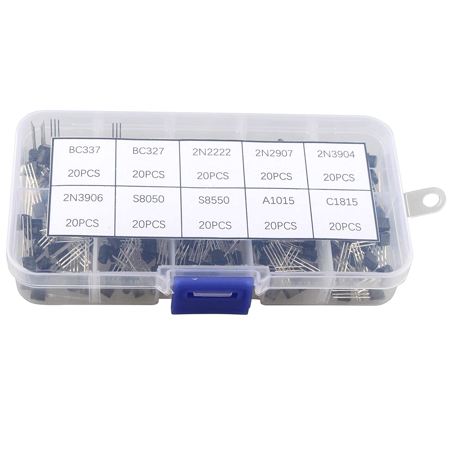 HALJIA 200PCS Transistor Kit 10 Values of NPN PNP Transistor TO-92 Power Transistor Assortment Kit - Image 3