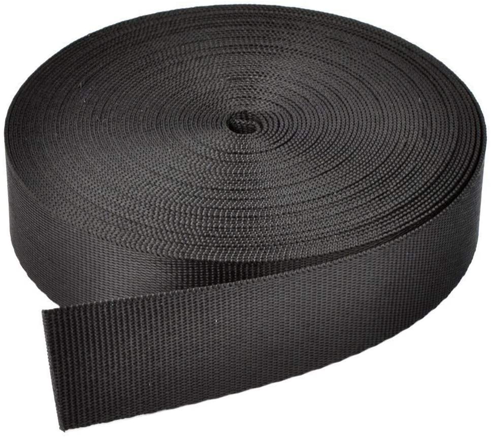 RETON 38mm Wide 10 Yards Black Nylon Webbing Strap + 15 PCS Adjustable Buckles Plastic Side Release Buckles for Repairing Backpack Pet Collar Making DIY Luggage Strap and Outdoor Supplies - Image 2