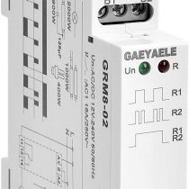 GEYA GRM8 Electronic Latching Relay Memory Relay Impulse Relay SPDT 16A Wide Range Voltage Din Rail Mounted GRM8-02 AC/DC12V~240V